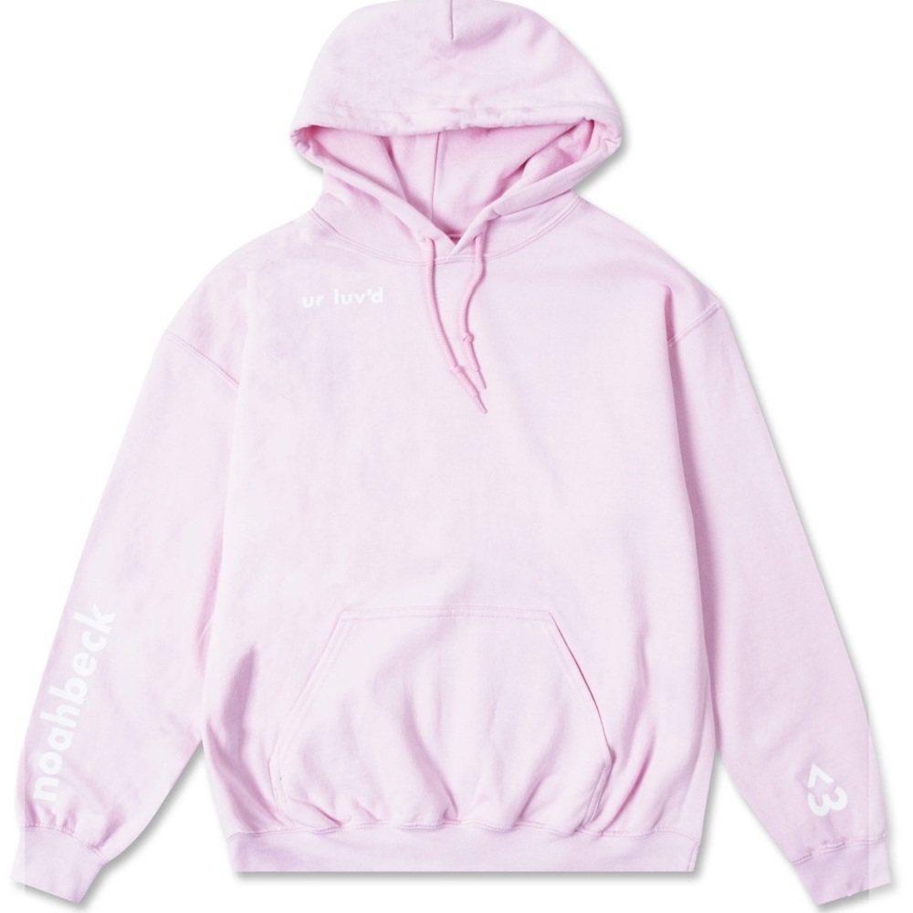 Noah Beck pink hoodie